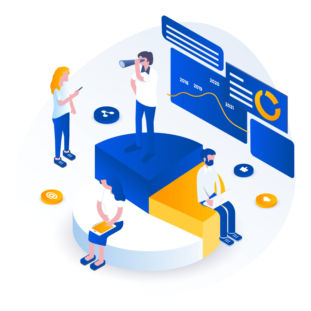 Warum Social Recruiting die Zukunft der Mitarbeitergewinnung ist Social Recruiting Illustration